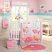 Carters Sea Collection 4 Piece Crib Set Pink/Blue/Turquoise