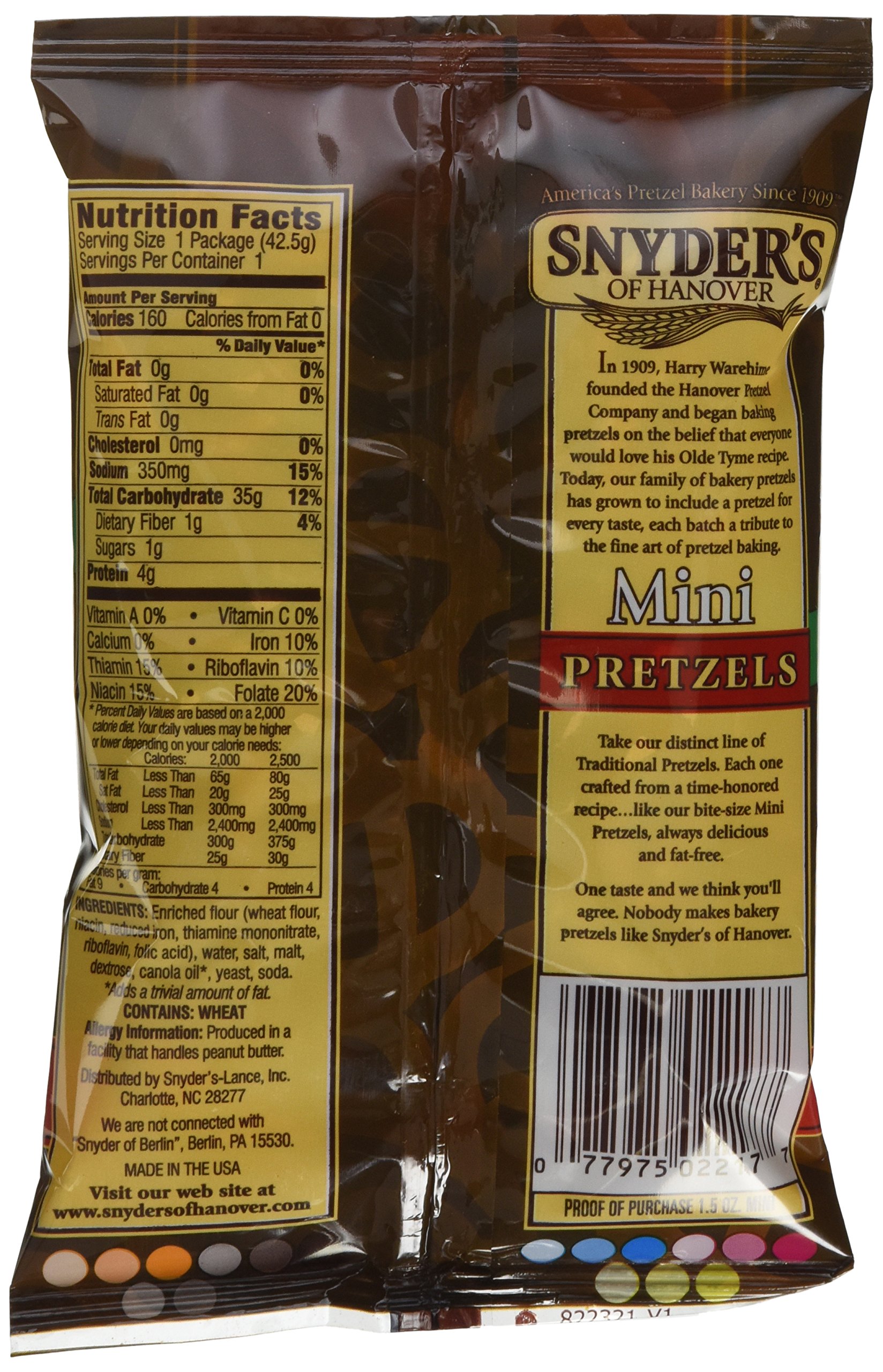 Galleon Snyder's Of Hanover Mini Pretzels, 1.5 Oz Bags, 48Count
