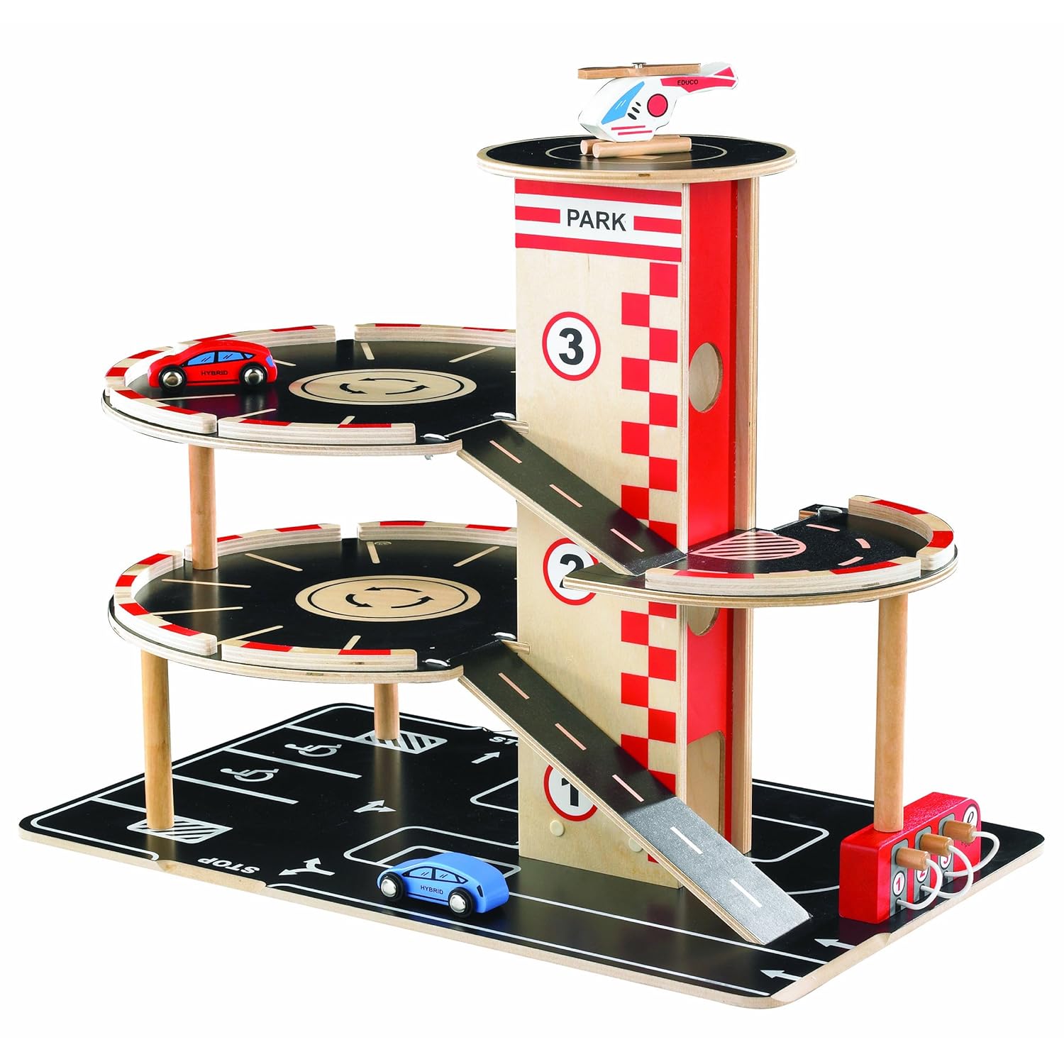 Wooden Toy Car Garage