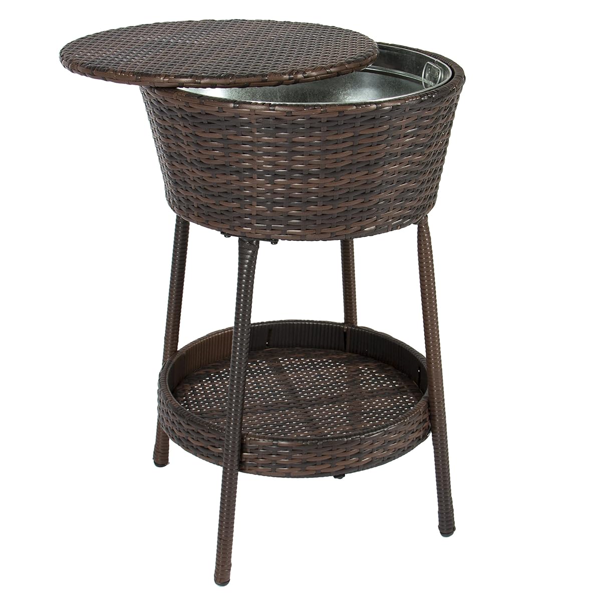 outdoor wicker beverage cooler