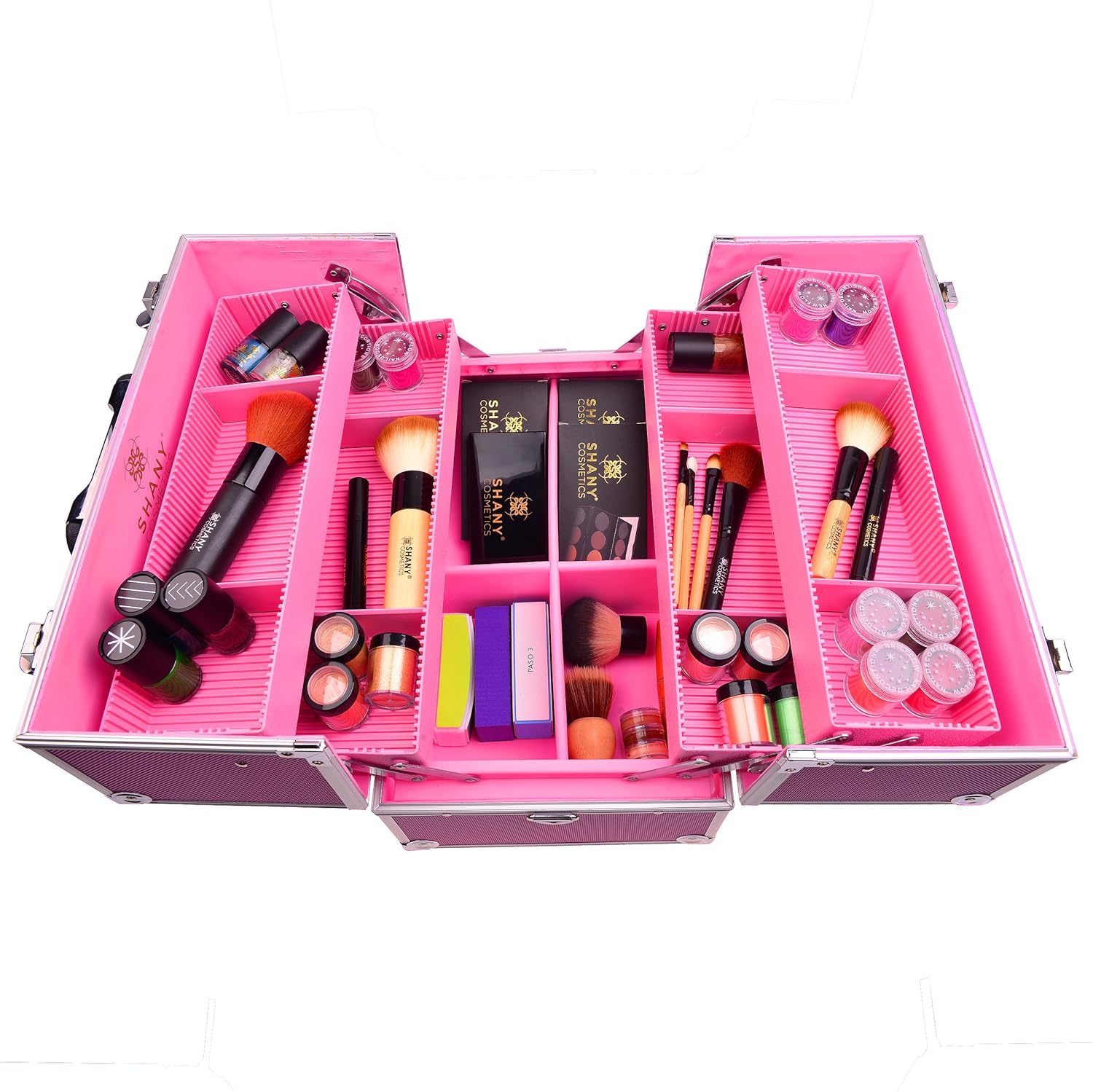 NEW XL Pink Shany Cosmetics Premium Collection Aluminum Makeup Train