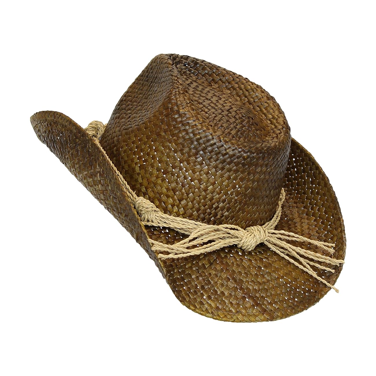 Western Seagrass Straw Cowboy Hat Cute Vintage Cowgirl Hat w/ Flower