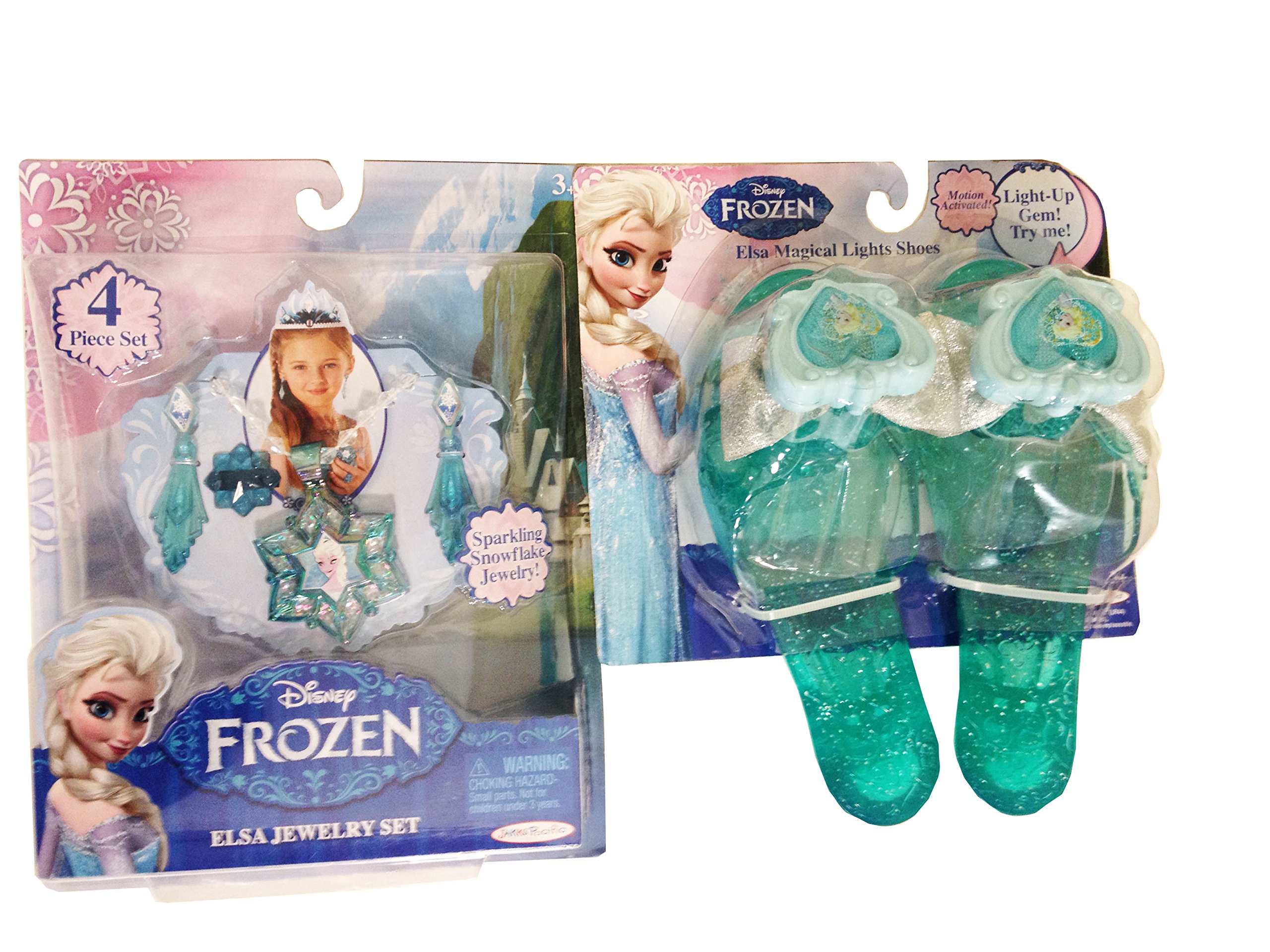 Disney Frozen Elsa Light Up Magical Shoes With Jewelry Set