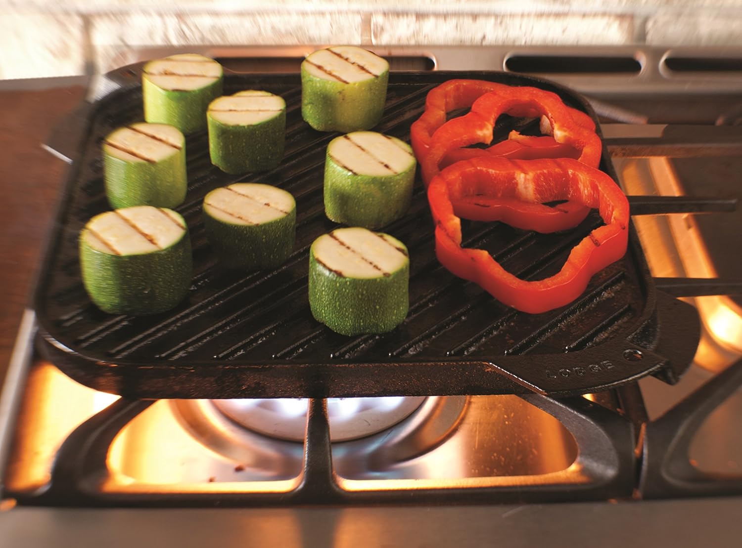 New Single Burner Reversible Cast Iron Grill Griddle Plate Stove Top