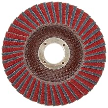 Norton Twinfiber Abrasive Flap Disc, Type 29, Threaded Hole, Fiberglass Backing, Ceramic/Zirconia Alumina