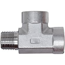 Parker Stainless Steel 316 Pipe Fitting, Street Tee, NPT Female X NPT Male X NPT Female