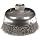 Weiler Vortex Pro Wire Cup Brush, Threaded Hole, Carbon Steel, Crimped Wire