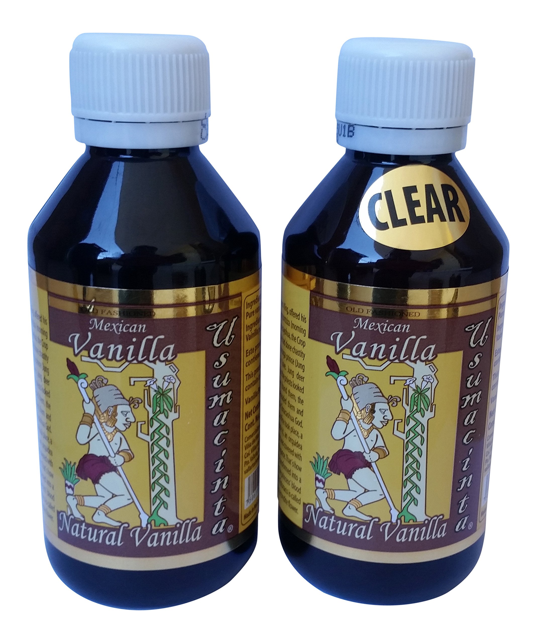Usumacinta Pure Mexican Vanilla Variety Pack (Clear and Amber) 4 Ounces