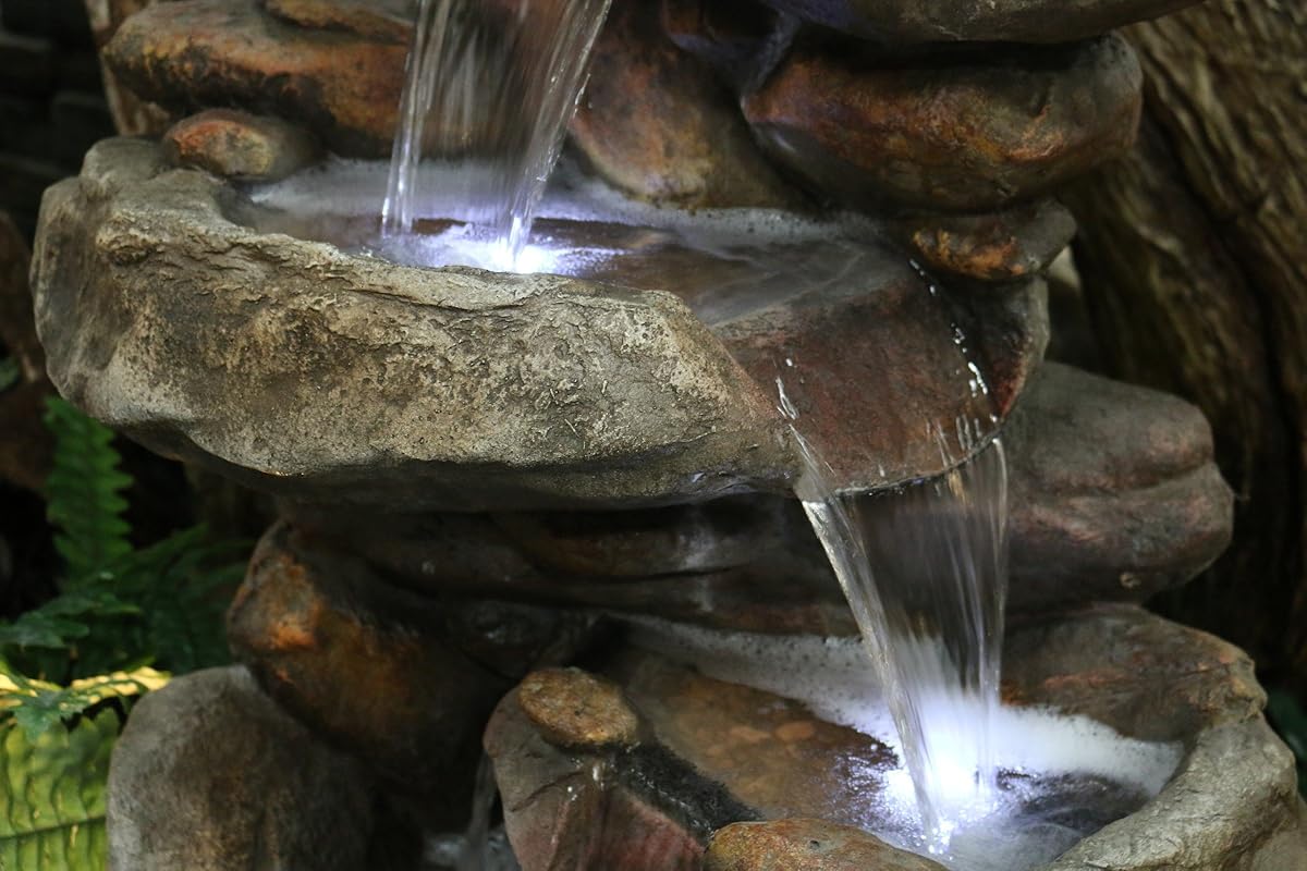 Alpine WIN316 Rock Waterfall Fountain with LED Light