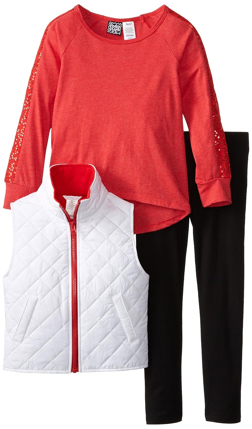 Pogo Club Little Girls' 3 Piece Quilted Vest Set 
Pogo Club Little Girls' 3 Piece Quilted Vest Set