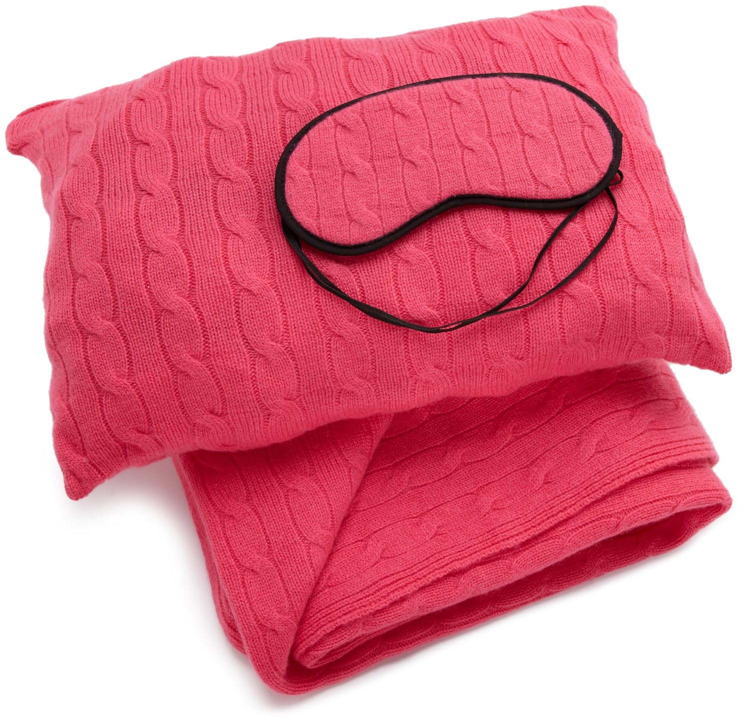 Sofia Cashmere Women's Cable Knit Travel Set