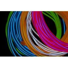 Fortune Products ELFW-3.2-2B Electroluminescent Flash Wire, 3.2mm Diameter x 2 yd Length, Blue