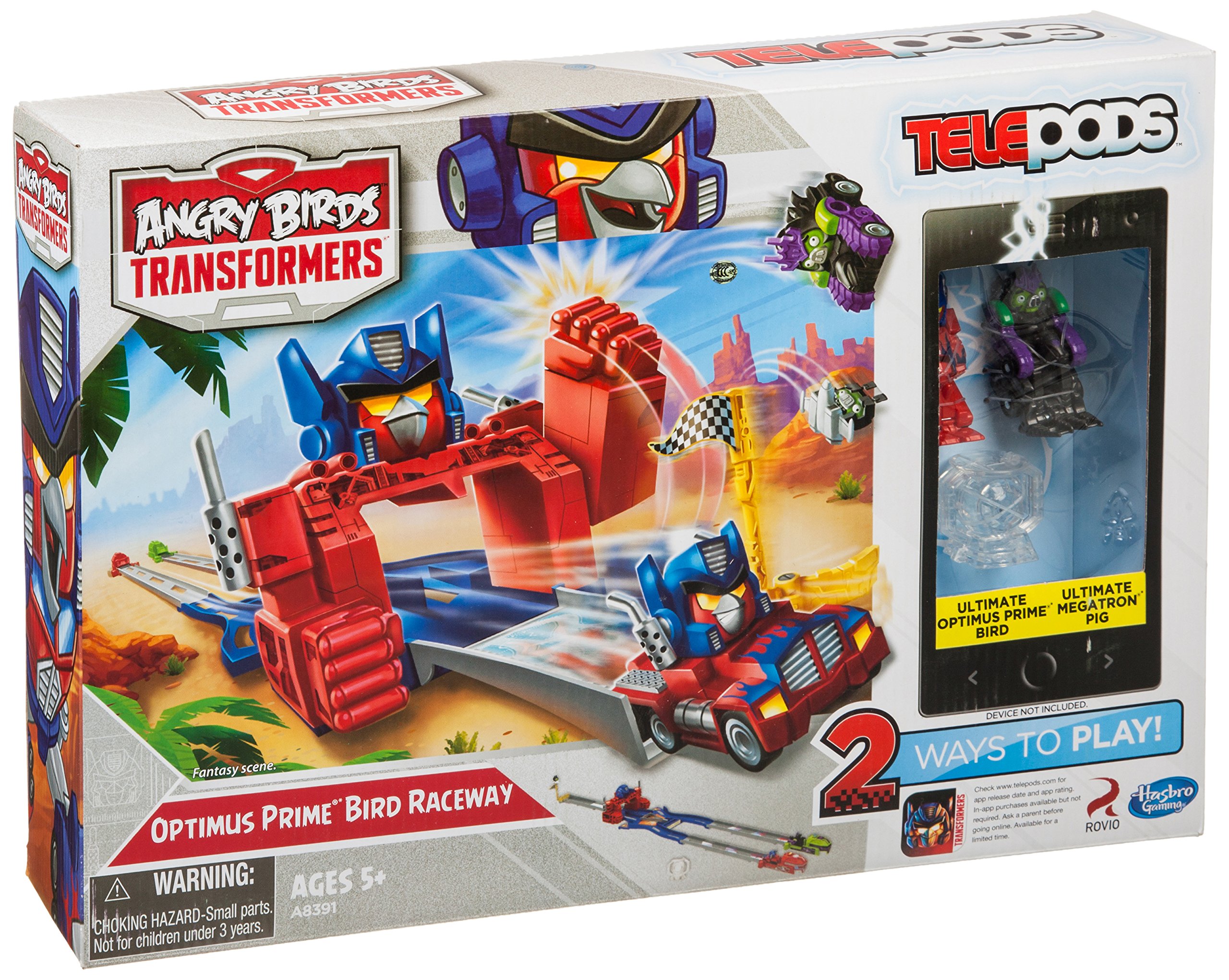 Angry Birds Transformers Telepods Optimus Prime Battle Car Raceway Racetrack New eBay