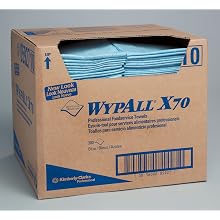 Kimberly-Clark Wypall X70 Hydroknit Foodservice Towel, 23-1/2" Length x 12-1/2" Width, Blue (Case of 300)