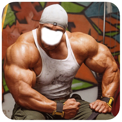Body Builder Man Suit Photo Montage