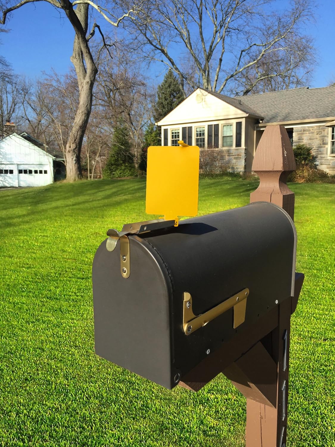 Mail Time! ® Yellow Mailbox Alert Flag for Long Driveways eBay
