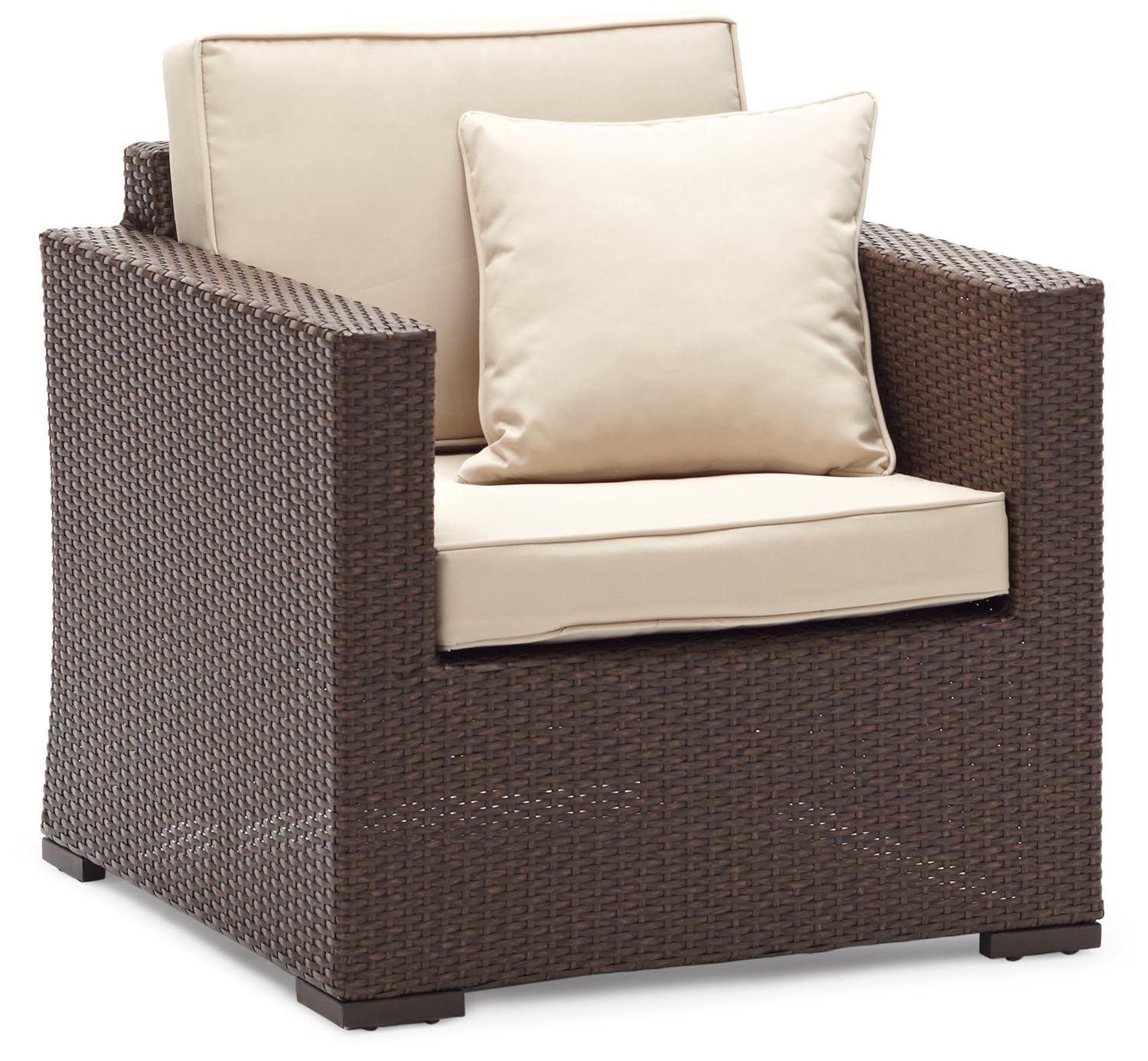 Buy Strathwood Griffen All-Weather Wicker Chair, Dark Brown Low Price