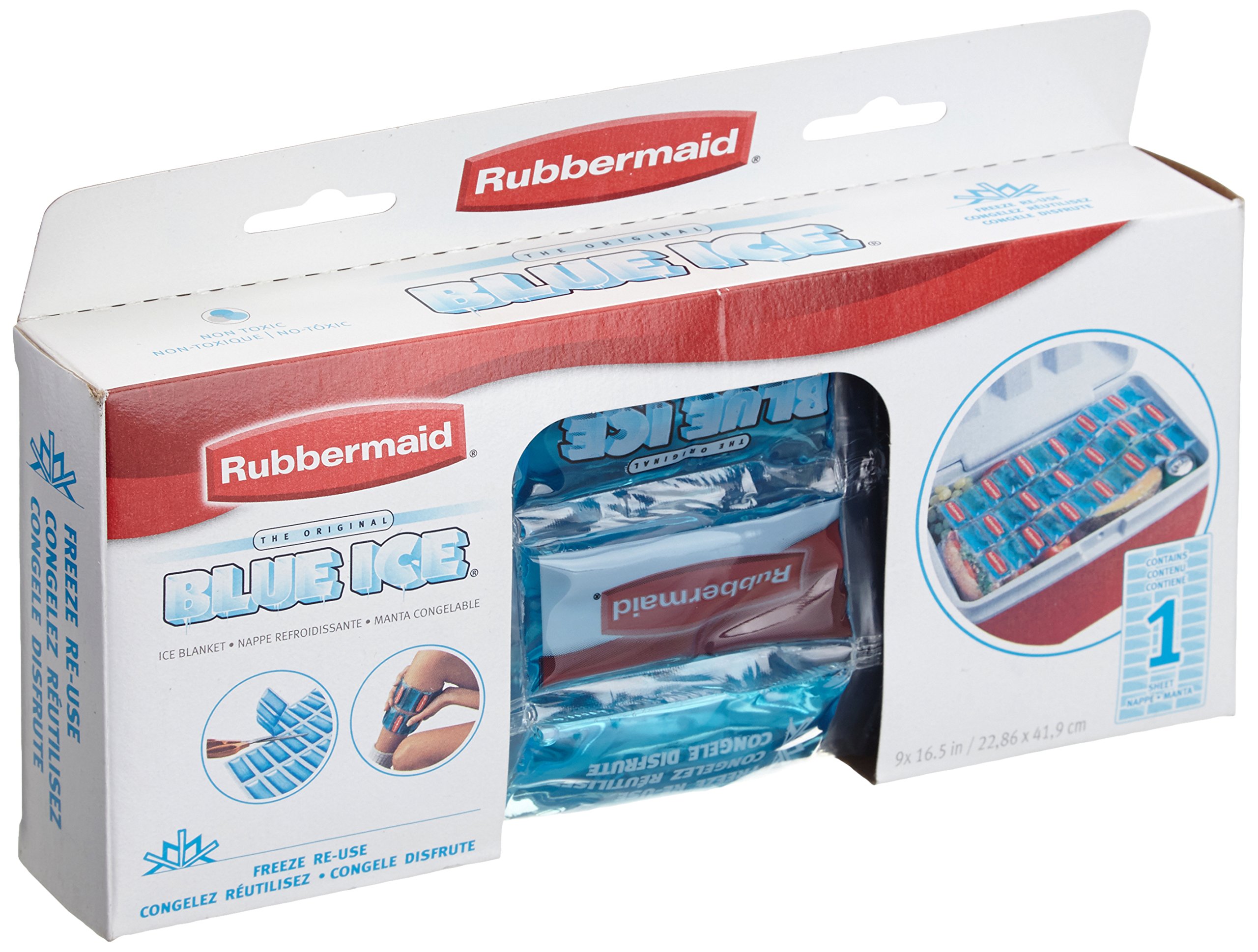 Ice Blue Flexible Ice Blanket Reusable Pack Cooler Box Lunch Bag Cool