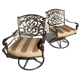 Strathwood St. Thomas Swivel Dining Chair Cushion, Set of 2