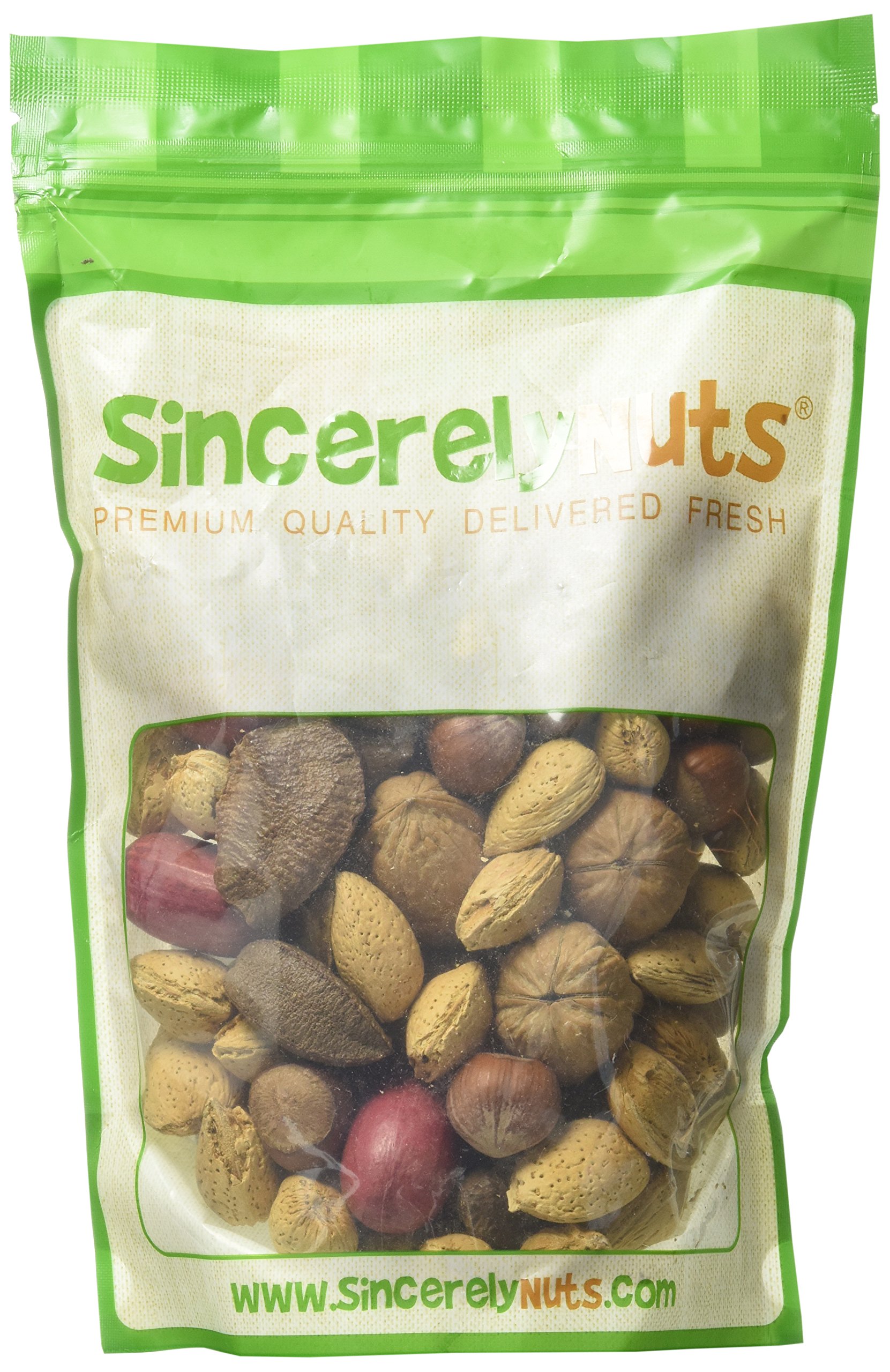 Raw Mixed Nuts in Shell 1lb Walnuts Filberts Almonds Brazil Nuts Pecans
