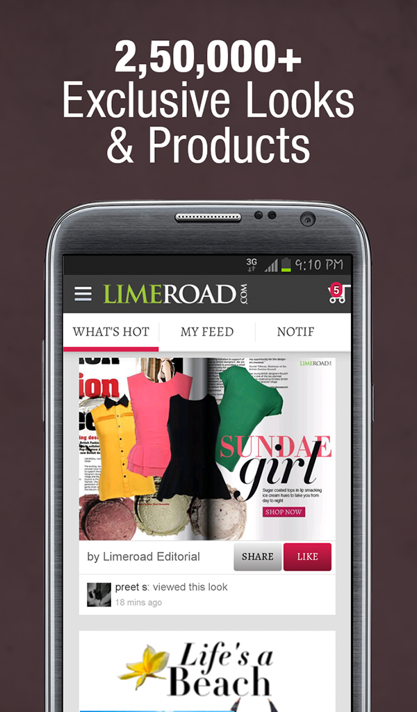 LimeRoad Women Online Shopping Appstore for Android