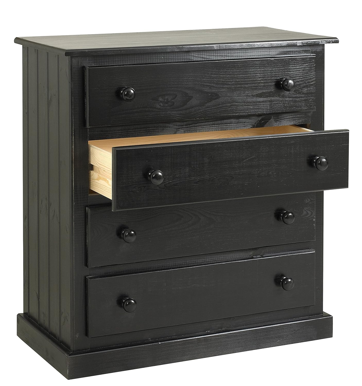 Ready Assembled Bedroom Furniture Black Solid Pine 4 Piece Set eBay