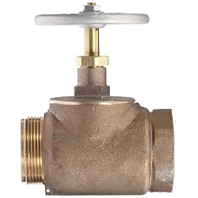 Dixon SGV250F Brass Globe Valve, 2-1/2" NPT Female x NST Male