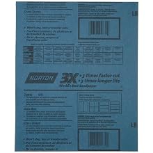 Norton 3X Abrasive Sheet, Paper Backing, Aluminum Oxide