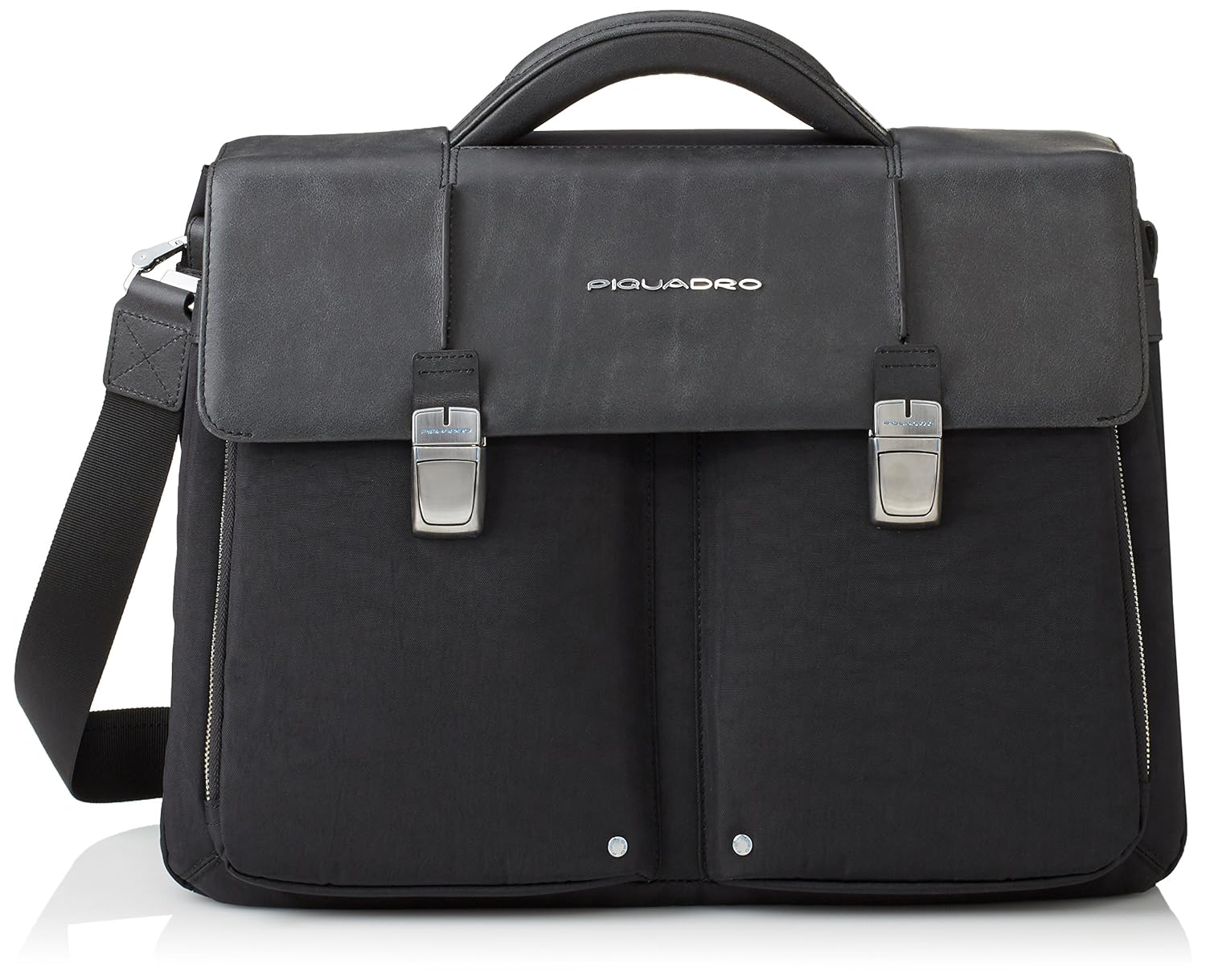 Piquadro Link Cartella, 42 cm, Nero