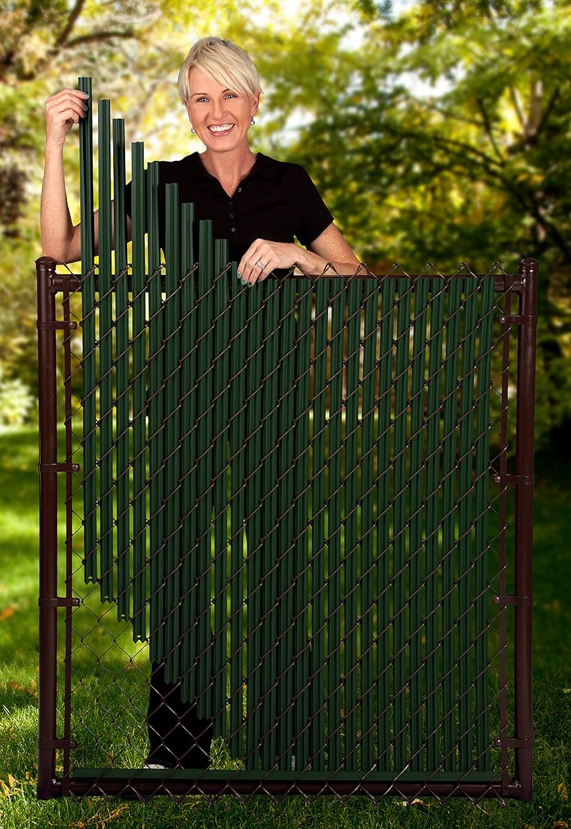4ft Green Ridged Slats for Chain Link Fence