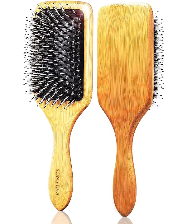 Boar Bristle Hair Brush Men Detangling Hair Brushes For Women