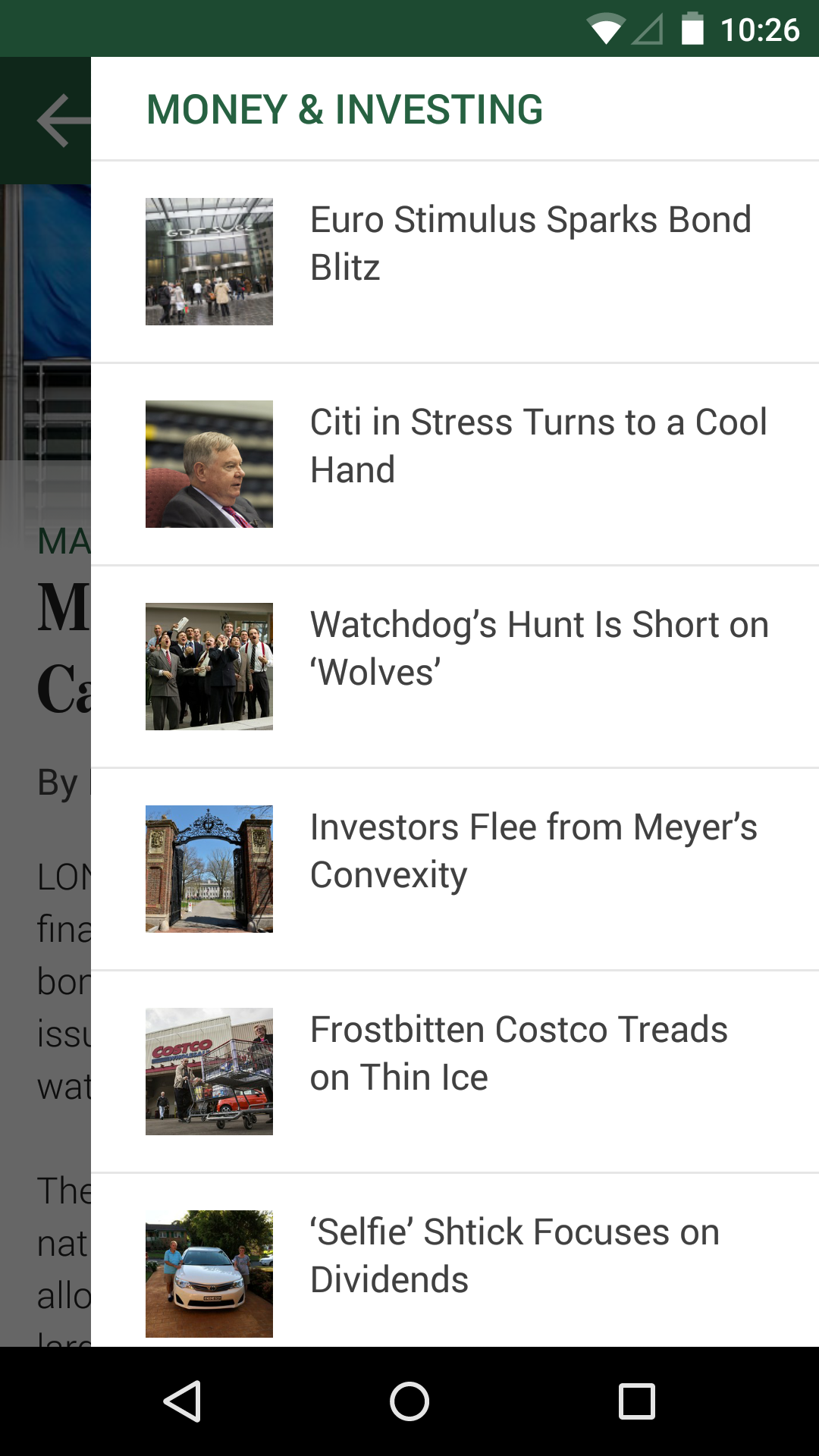 The Wall Street Journal Appstore for Android