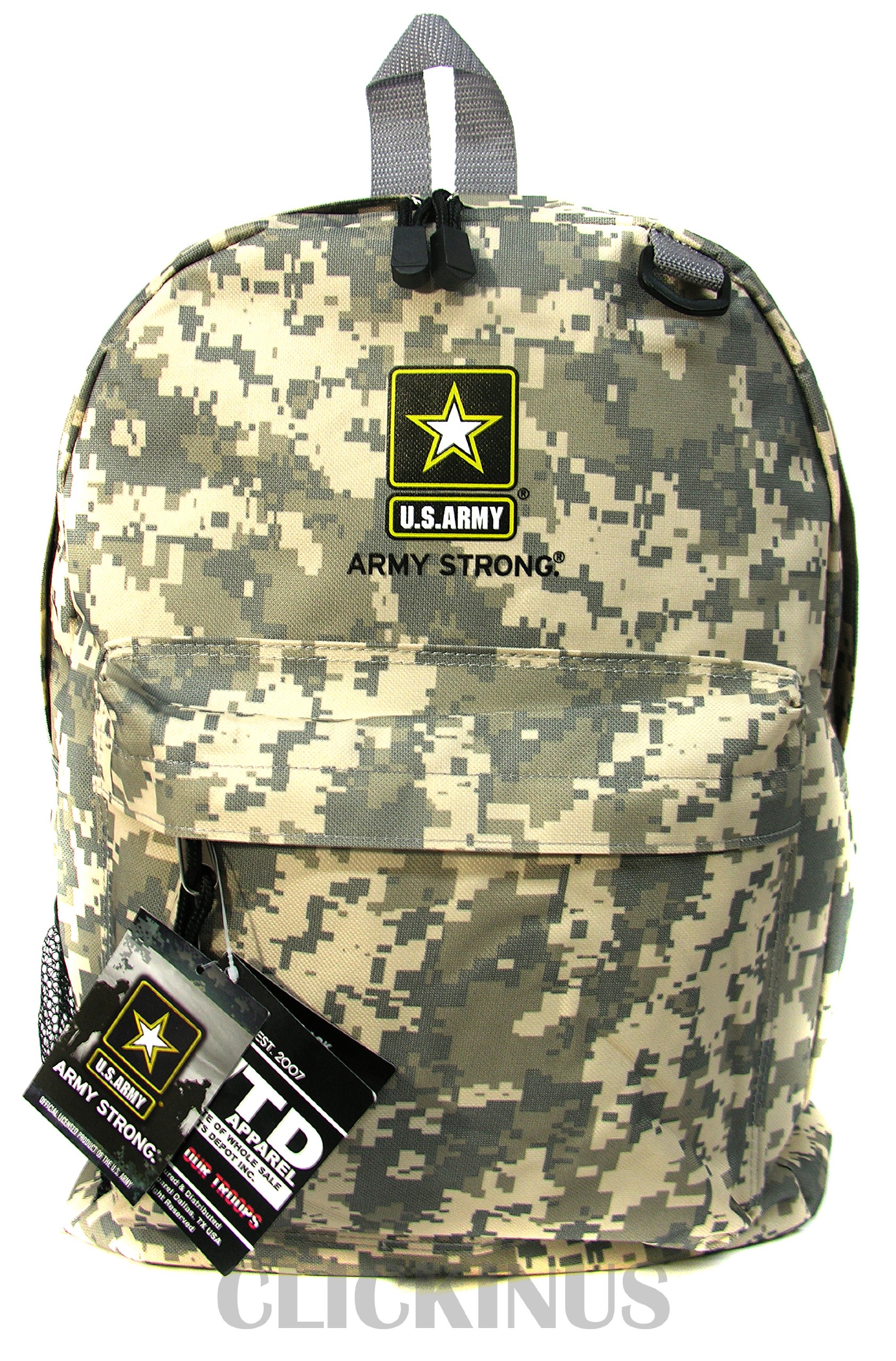 Us Go Army Strong Backpack Military Look Hiking Travel Backpack Licensed