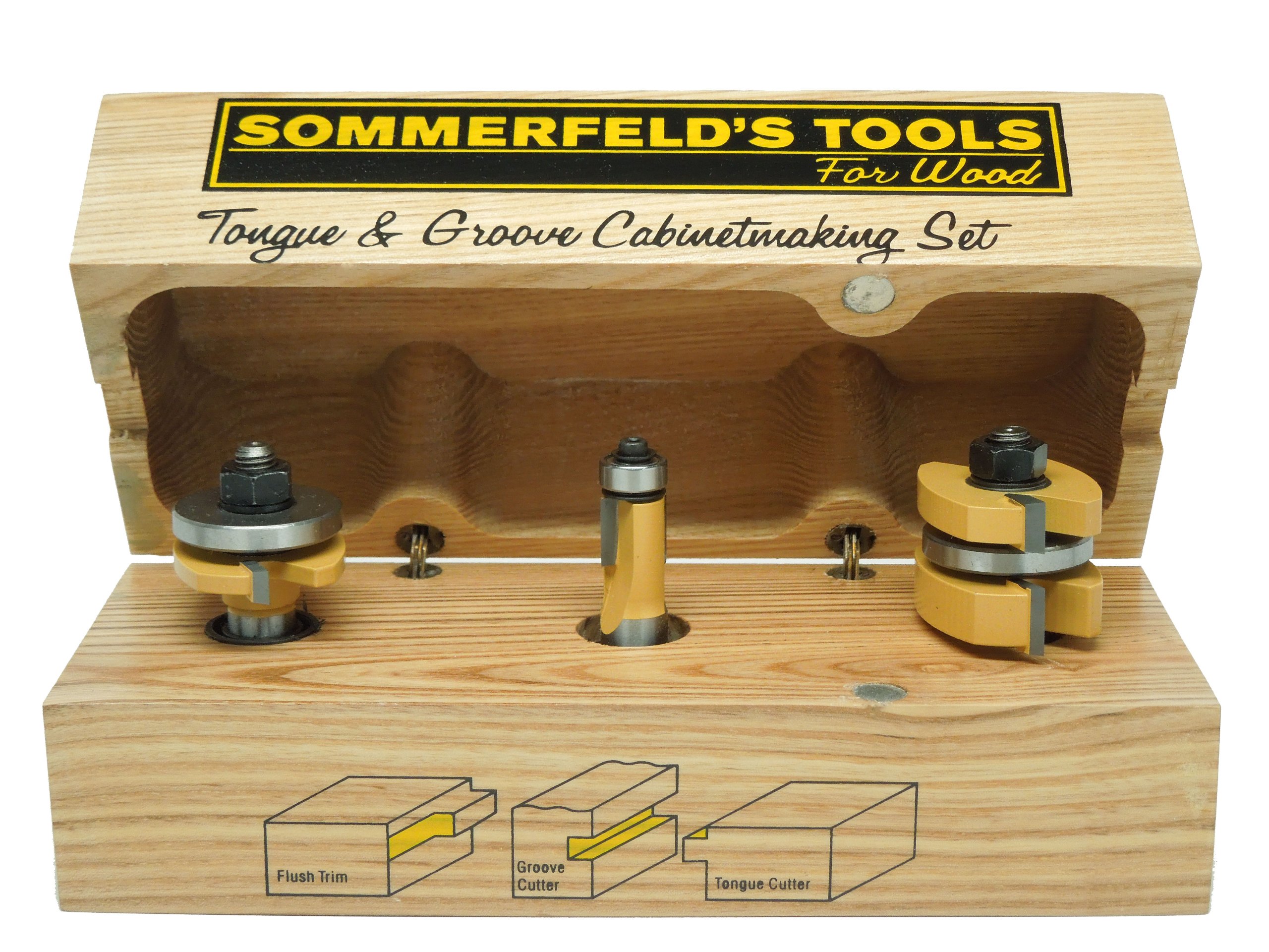 Sommerfeld's 3 Piece Tongue & Groove Set 1/2Inch Shank