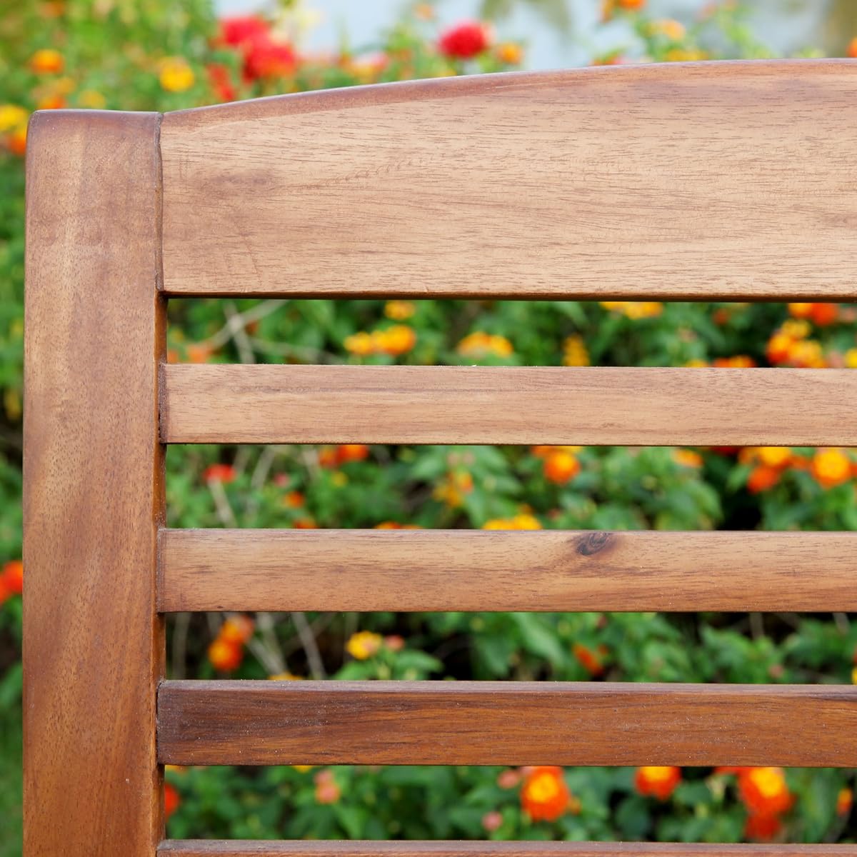 WE Furniture Solid Acacia Wood 6Piece Patio Dining Set