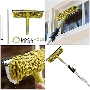 Docapole Cleaning Kit With 12 Foot Extension Pole Includes 3