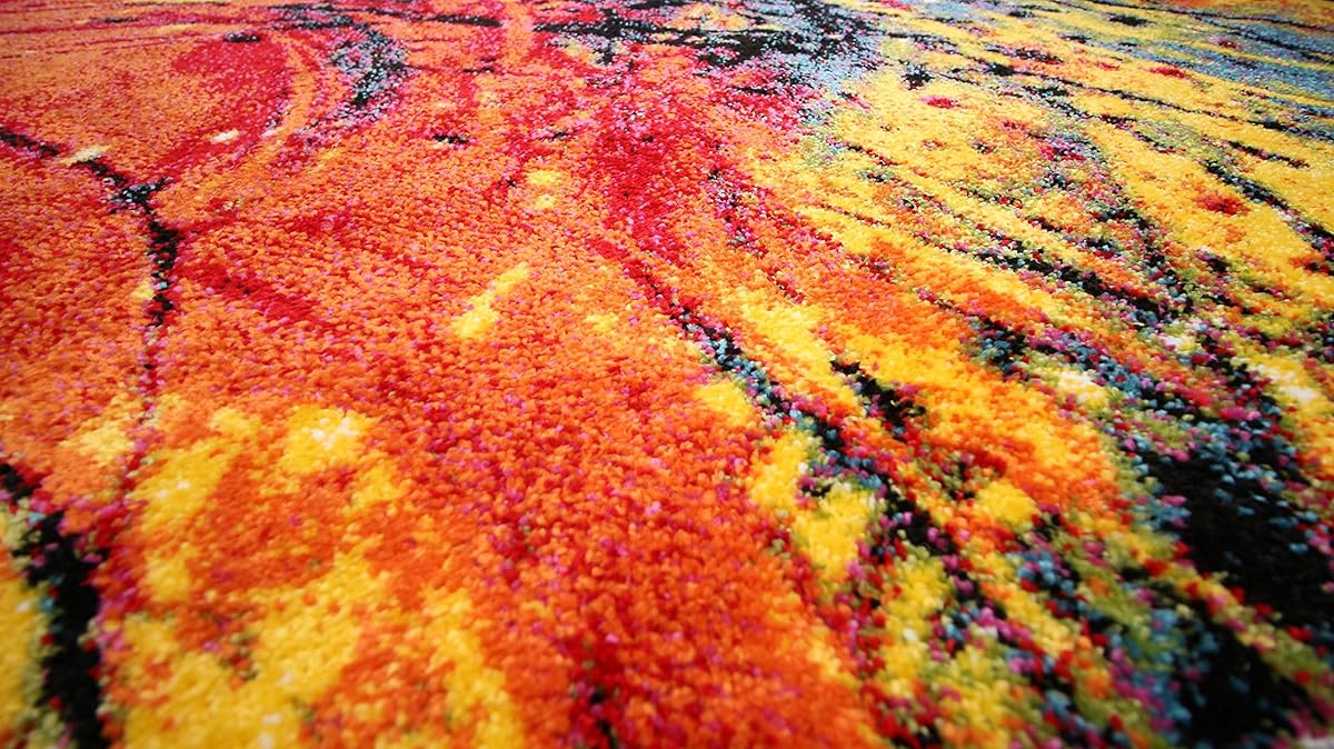 Feraghan/Radiance Collection ant6005_8x11 Art Contemporary Collection Modern Splat Wool Area Rug