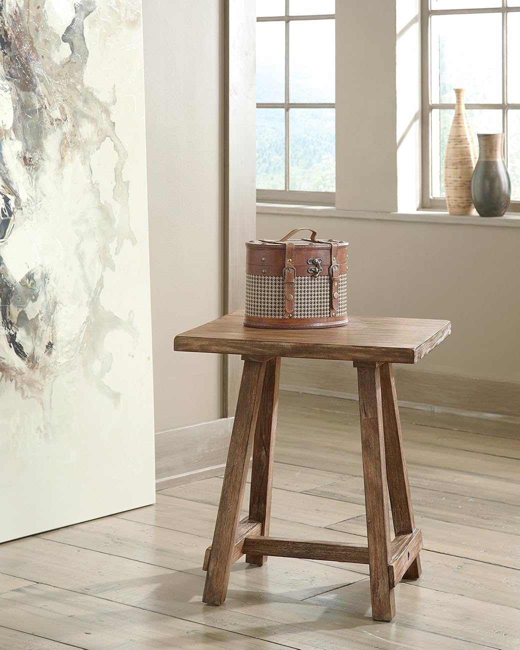 Signature Design by Ashley T500502 Rustic Accent Side End Table
