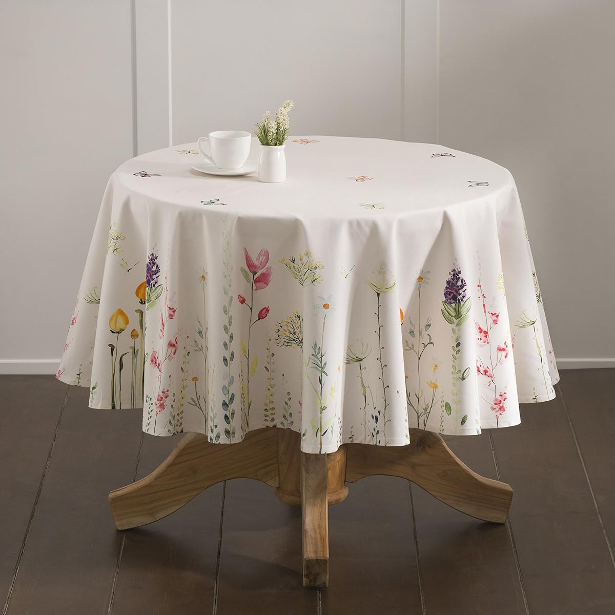 Maison d Hermine Botanical Fresh 100 Cotton Tablecloth 63 Inch Round