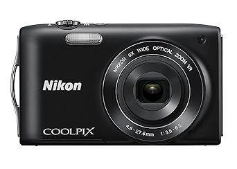 Nikon COOLPIX S3300 16 MP Digital Camera with 6x Zoom NIKKOR Glass Lens and 2.7-inch LCD (Black)