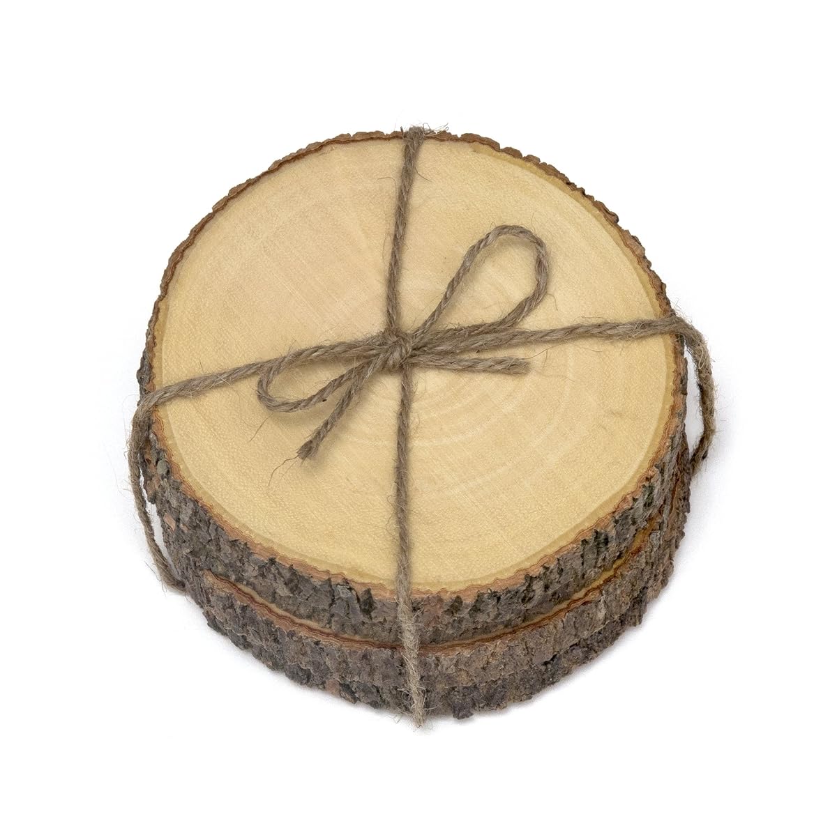 Lipper International 1034 Acacia Tree Bark Coasters, Set of 4