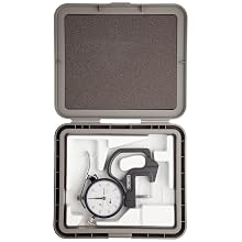 Mitutoyo 7361S Dial Thickness Gage, Tube Thickness Anvil, 0-0.5" Range,  0.001" Graduation, +/-0.001" Accuracy