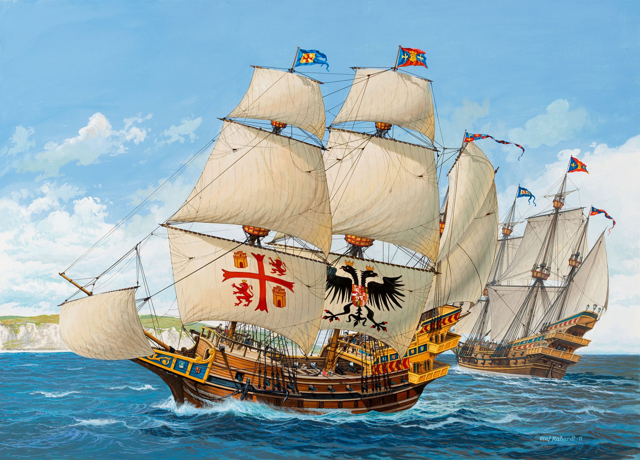 Galleon Revell Of Germany Spanish Galleon Plastic Model Kit