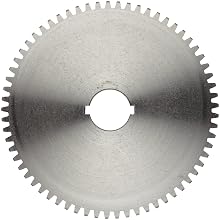 Boston Gear GA49 Plain Change Gear, 14.5 Degree Pressure Angle, 20 Pitch, 0.625" Bore, 49 Teeth, Steel