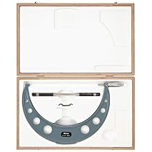 Mitutoyo Outside Micrometer, Baked-enamel Finish, Ratchet Stop, Inch