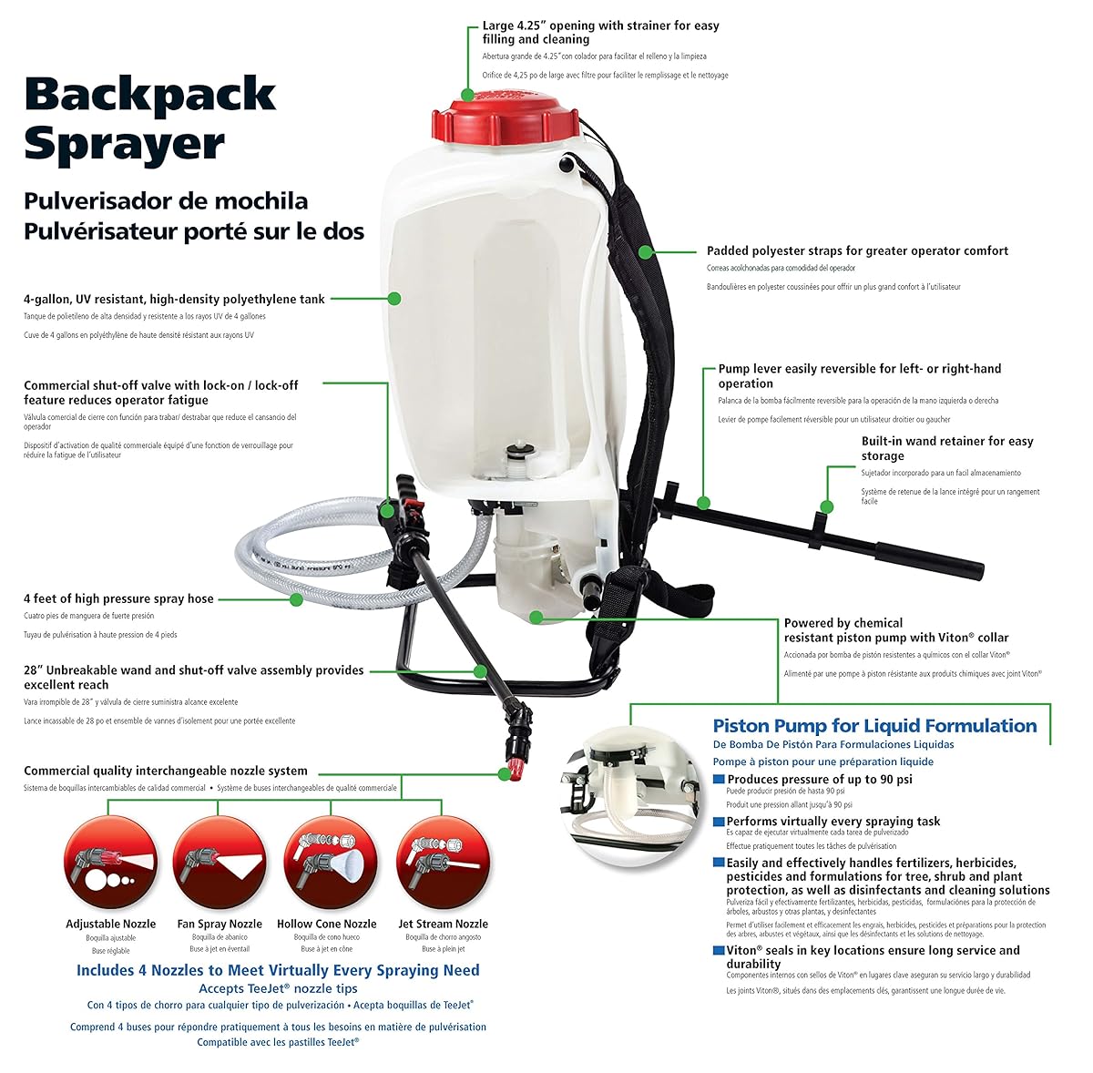 Solo 425 4Gallon Professional Piston Backpack Sprayer