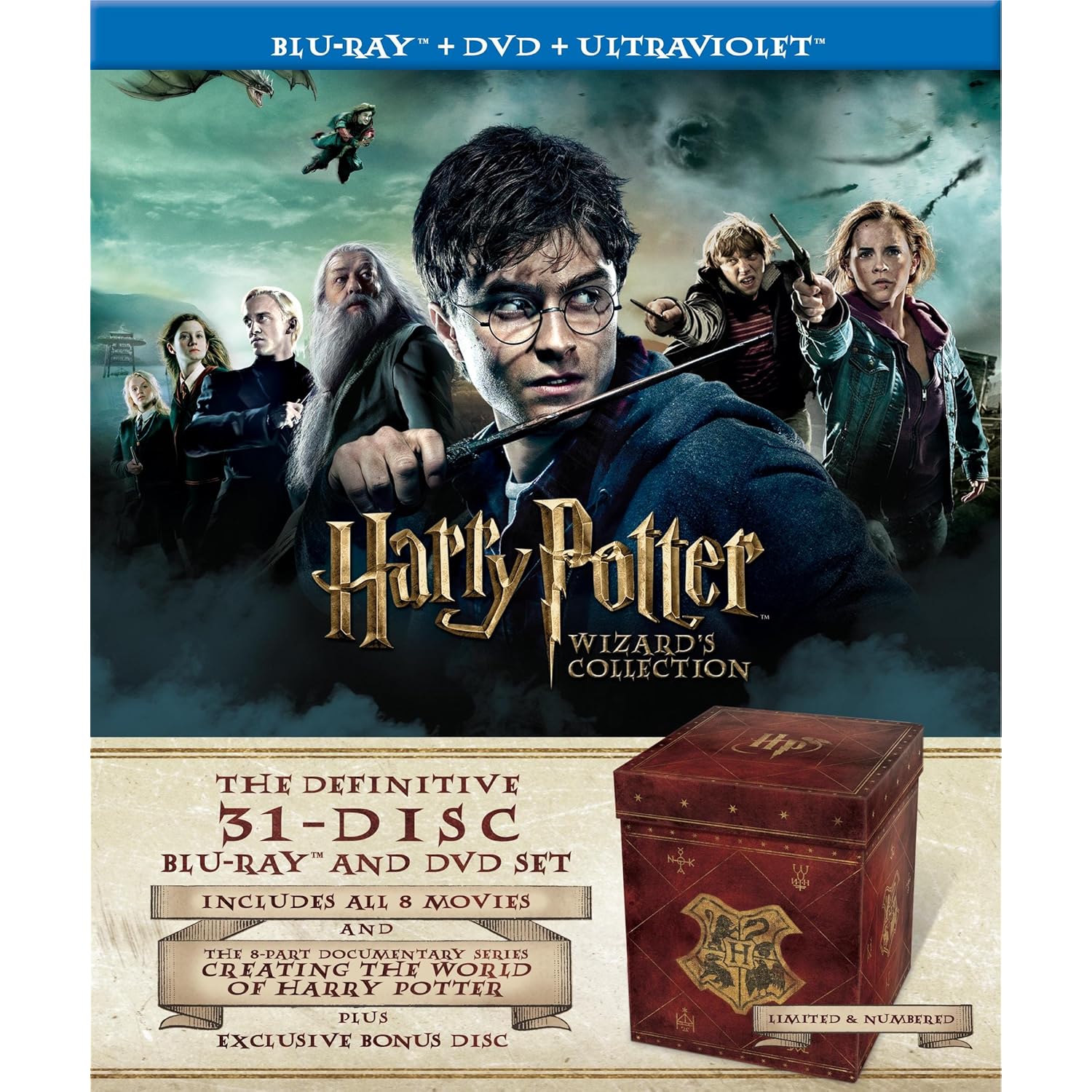 Harry Potter Wizard s Collection Blu ray DVD Combo UltraViolet 