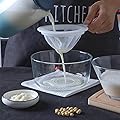 HQLESHUI 3 Piece 100 Mesh 200 Mesh 400 Mesh Kitchen Ultra-Fine Nylon Mesh Strainer 