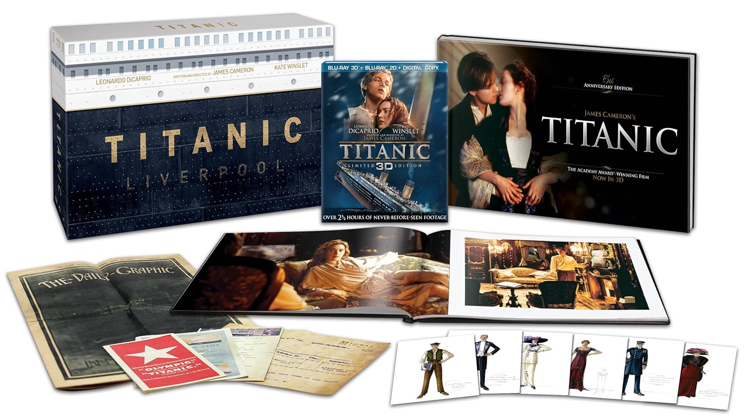 TITANIC 4Disc 3D Bluray/Dvd Collector's Edition Amazon Exclusive U.S