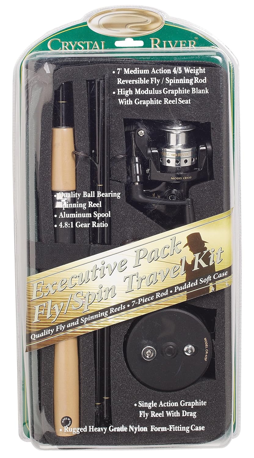 Crystal River Executive Travel Combo Pack Spinning & Fly Fishing Reels